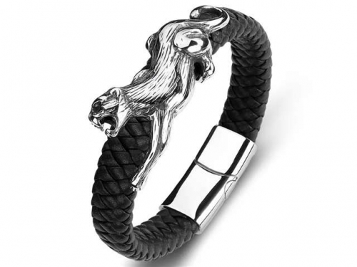 BC Jewelry Wholesale Leather Bracelet Stainless Steel Bracelet Jewelry NO.#SJ35B1139