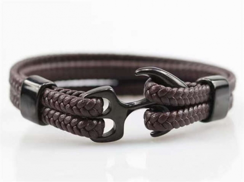 BC Jewelry Wholesale Leather Bracelet Stainless Steel Bracelet Jewelry NO.#SJ126B213