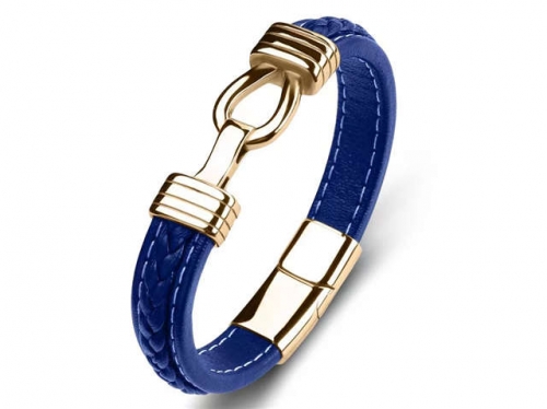 BC Jewelry Wholesale Leather Bracelet Stainless Steel Bracelet Jewelry NO.#SJ35B601