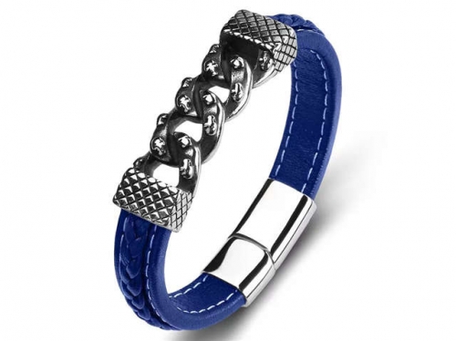BC Jewelry Wholesale Leather Bracelet Stainless Steel Bracelet Jewelry NO.#SJ35B579
