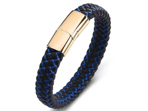 BC Jewelry Wholesale Leather Bracelet Stainless Steel Bracelet Jewelry NO.#SJ35B468