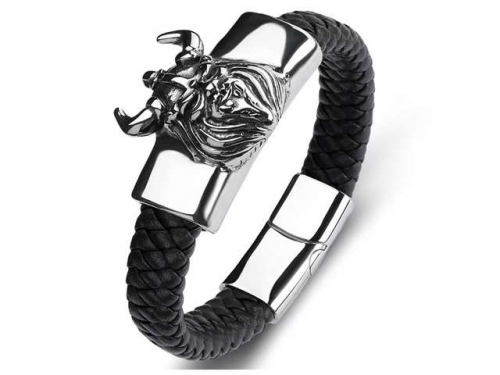 BC Jewelry Wholesale Leather Bracelet Stainless Steel Bracelet Jewelry NO.#SJ35B899