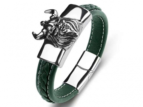 BC Jewelry Wholesale Leather Bracelet Stainless Steel Bracelet Jewelry NO.#SJ35B901