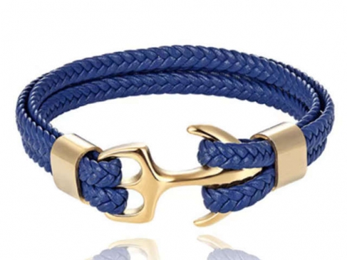 BC Jewelry Wholesale Leather Bracelet Stainless Steel Bracelet Jewelry NO.#SJ132B061