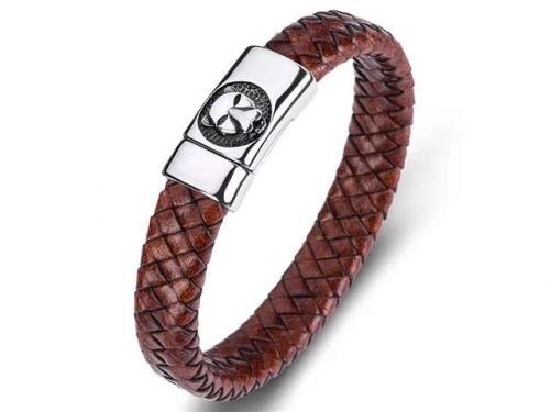 BC Jewelry Wholesale Leather Bracelet Stainless Steel Bracelet Jewelry NO.#SJ35B1094