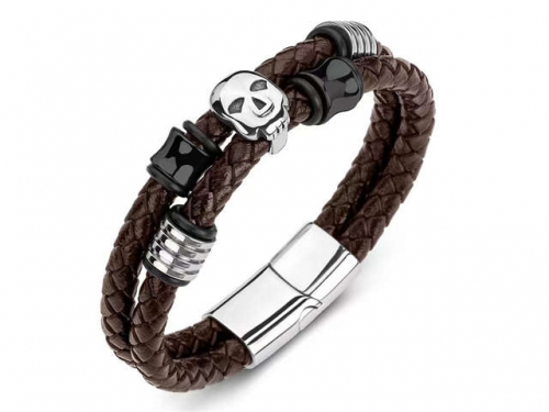 BC Jewelry Wholesale Leather Bracelet Stainless Steel Bracelet Jewelry NO.#SJ35B666