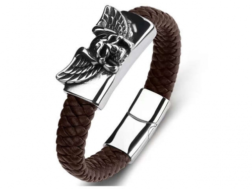 BC Jewelry Wholesale Leather Bracelet Stainless Steel Bracelet Jewelry NO.#SJ35B965
