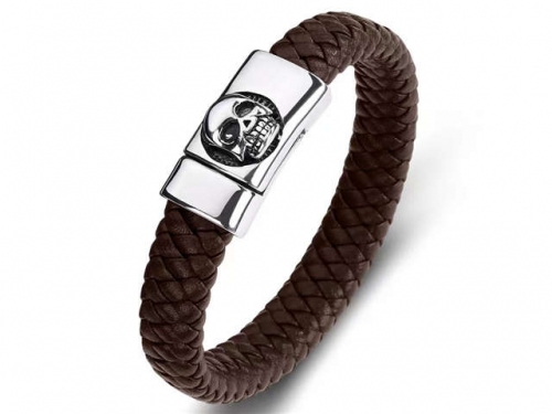 BC Jewelry Wholesale Leather Bracelet Stainless Steel Bracelet Jewelry NO.#SJ35B570