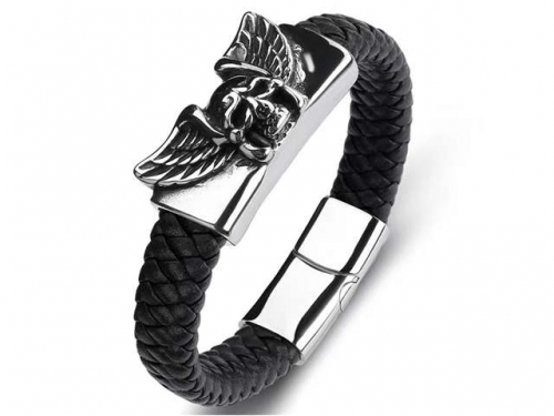 BC Jewelry Wholesale Leather Bracelet Stainless Steel Bracelet Jewelry NO.#SJ35B963