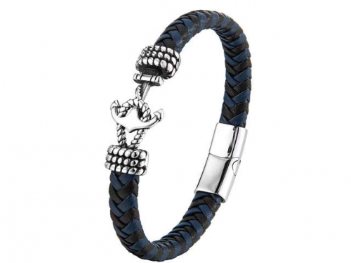 BC Jewelry Wholesale Leather Bracelet Stainless Steel Bracelet Jewelry NO.#SJ130B228