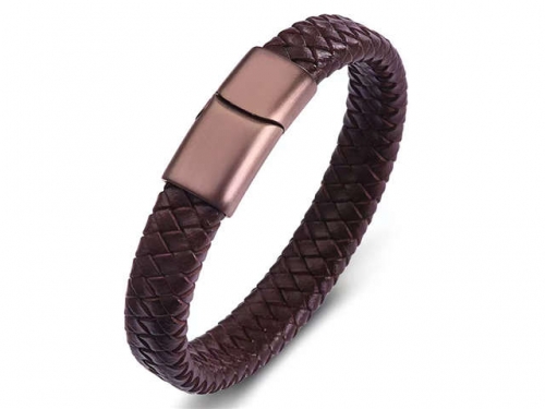 BC Jewelry Wholesale Leather Bracelet Stainless Steel Bracelet Jewelry NO.#SJ35B609
