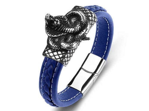 BC Jewelry Wholesale Leather Bracelet Stainless Steel Bracelet Jewelry NO.#SJ35B1050