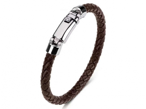 BC Jewelry Wholesale Leather Bracelet Stainless Steel Bracelet Jewelry NO.#SJ35B333