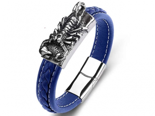 BC Jewelry Wholesale Leather Bracelet Stainless Steel Bracelet Jewelry NO.#SJ35B694