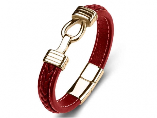 BC Jewelry Wholesale Leather Bracelet Stainless Steel Bracelet Jewelry NO.#SJ35B603