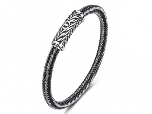 BC Jewelry Wholesale Leather Bracelet Stainless Steel Bracelet Jewelry NO.#SJ35B607