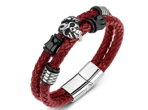 BC Jewelry Wholesale Leather Bracelet Stainless Steel Bracelet Jewelry NO.#SJ35B590