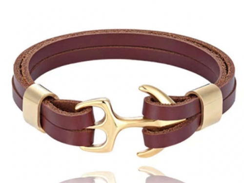 BC Jewelry Wholesale Leather Bracelet Stainless Steel Bracelet Jewelry NO.#SJ132B059
