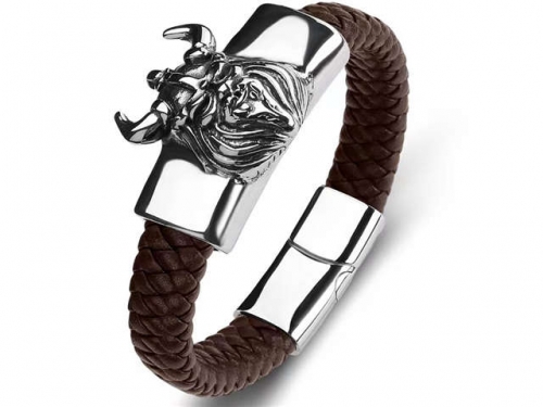 BC Jewelry Wholesale Leather Bracelet Stainless Steel Bracelet Jewelry NO.#SJ35B904