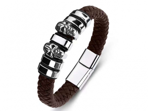 BC Jewelry Wholesale Leather Bracelet Stainless Steel Bracelet Jewelry NO.#SJ35B366