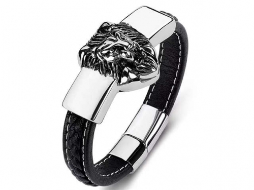 BC Jewelry Wholesale Leather Bracelet Stainless Steel Bracelet Jewelry NO.#SJ35B397