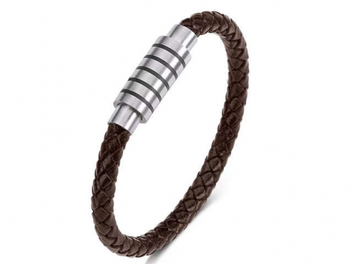 BC Jewelry Wholesale Leather Bracelet Stainless Steel Bracelet Jewelry NO.#SJ35B431