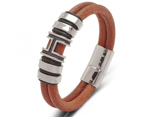 BC Jewelry Wholesale Leather Bracelet Stainless Steel Bracelet Jewelry NO.#SJ35B660