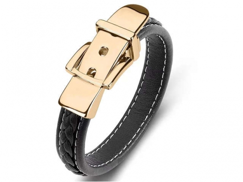 BC Jewelry Wholesale Leather Bracelet Stainless Steel Bracelet Jewelry NO.#SJ35B349