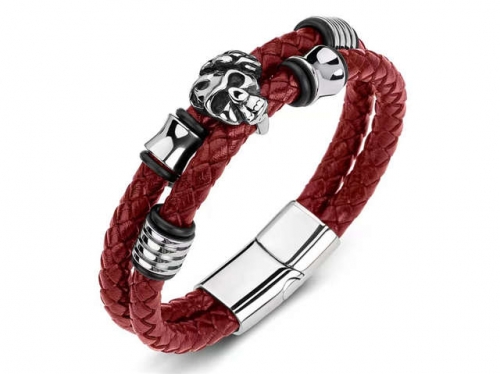 BC Jewelry Wholesale Leather Bracelet Stainless Steel Bracelet Jewelry NO.#SJ35B588