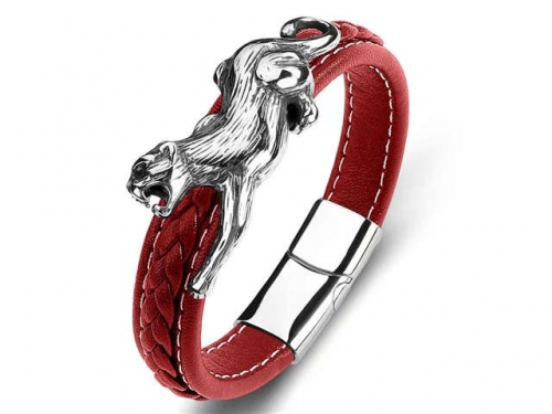 BC Jewelry Wholesale Leather Bracelet Stainless Steel Bracelet Jewelry NO.#SJ35B1138