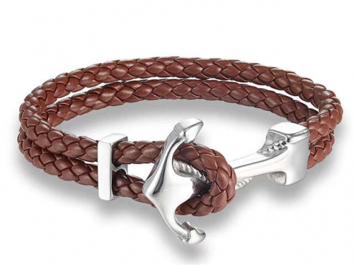 BC Jewelry Wholesale Leather Bracelet Stainless Steel Bracelet Jewelry NO.#SJ131B133