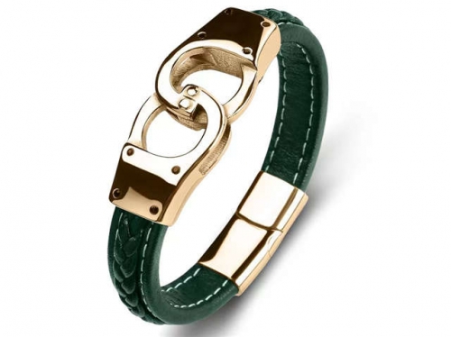 BC Jewelry Wholesale Leather Bracelet Stainless Steel Bracelet Jewelry NO.#SJ35B411