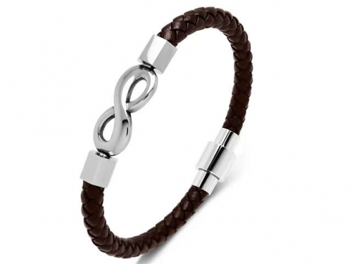 BC Jewelry Wholesale Leather Bracelet Stainless Steel Bracelet Jewelry NO.#SJ35B489
