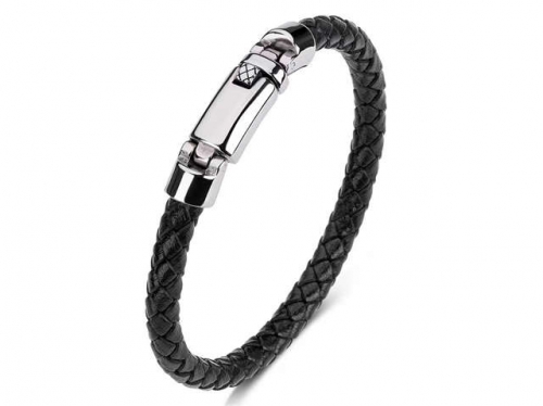 BC Jewelry Wholesale Leather Bracelet Stainless Steel Bracelet Jewelry NO.#SJ35B332
