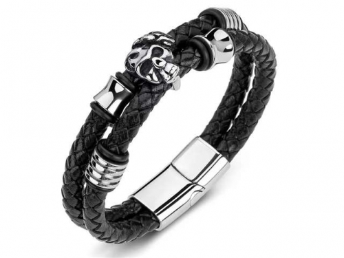 BC Jewelry Wholesale Leather Bracelet Stainless Steel Bracelet Jewelry NO.#SJ35B582