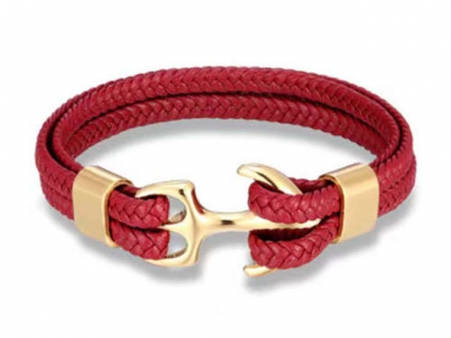 BC Jewelry Wholesale Leather Bracelet Stainless Steel Bracelet Jewelry NO.#SJ131B170