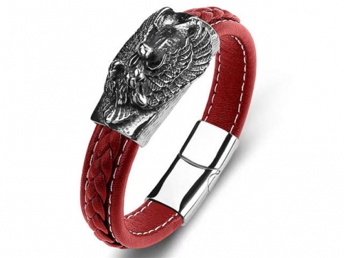 BC Jewelry Wholesale Leather Bracelet Stainless Steel Bracelet Jewelry NO.#SJ35B825