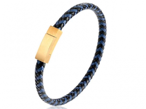 BC Jewelry Wholesale Leather Bracelet Stainless Steel Bracelet Jewelry NO.#SJ132B228