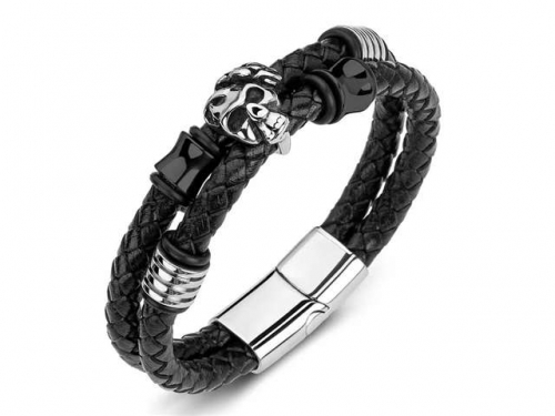 BC Jewelry Wholesale Leather Bracelet Stainless Steel Bracelet Jewelry NO.#SJ35B584