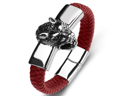 BC Jewelry Wholesale Leather Bracelet Stainless Steel Bracelet Jewelry NO.#SJ35B976