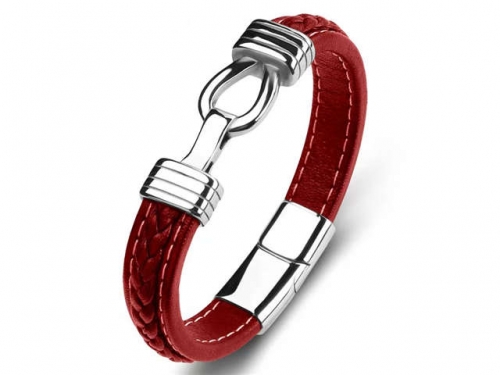 BC Jewelry Wholesale Leather Bracelet Stainless Steel Bracelet Jewelry NO.#SJ35B598