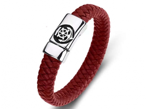 BC Jewelry Wholesale Leather Bracelet Stainless Steel Bracelet Jewelry NO.#SJ35B686