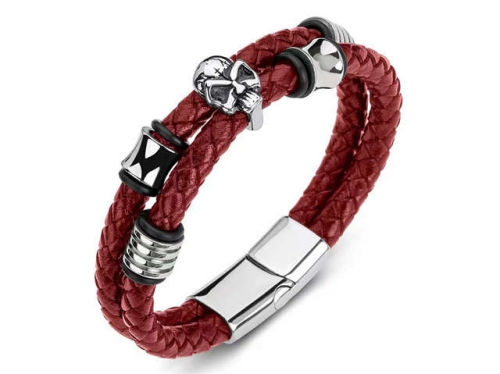 BC Jewelry Wholesale Leather Bracelet Stainless Steel Bracelet Jewelry NO.#SJ35B637