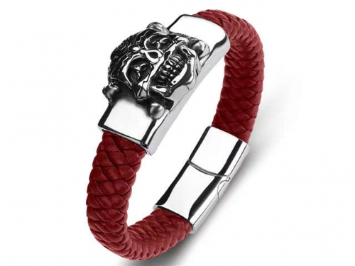 BC Jewelry Wholesale Leather Bracelet Stainless Steel Bracelet Jewelry NO.#SJ35B812