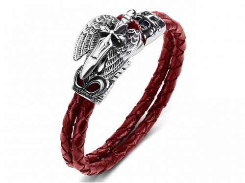 BC Jewelry Wholesale Leather Bracelet Stainless Steel Bracelet Jewelry NO.#SJ35B853