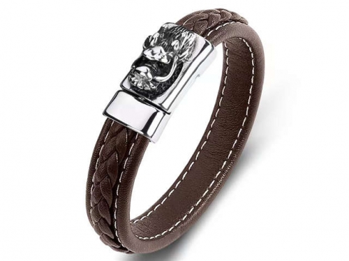 BC Jewelry Wholesale Leather Bracelet Stainless Steel Bracelet Jewelry NO.#SJ35B847