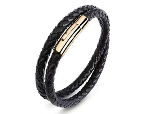 BC Jewelry Wholesale Leather Bracelet Stainless Steel Bracelet Jewelry NO.#SJ35B515