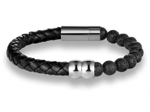 BC Jewelry Wholesale Leather Bracelet Stainless Steel Bracelet Jewelry NO.#SJ131B122
