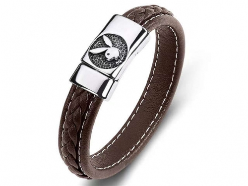 BC Jewelry Wholesale Leather Bracelet Stainless Steel Bracelet Jewelry NO.#SJ35B1104