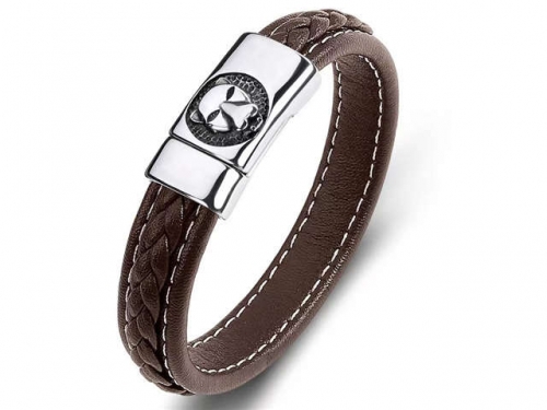 BC Jewelry Wholesale Leather Bracelet Stainless Steel Bracelet Jewelry NO.#SJ35B1100